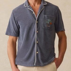 ✨NWT✨ Faherty - Short-Sleeve Cabana Towel Terry Shirt